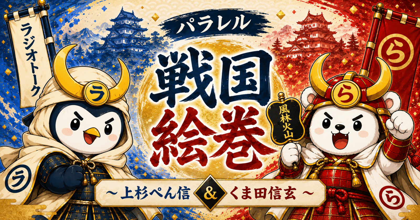 【パラレル戦国絵巻】 上杉ぺん信 & くま田信玄【9/10(木)～9/16(水)】