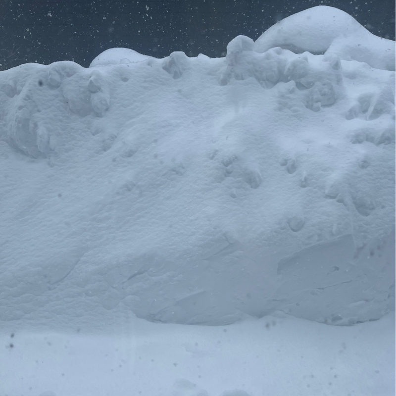 朝、雪、山ができたが写真だと伝わらない