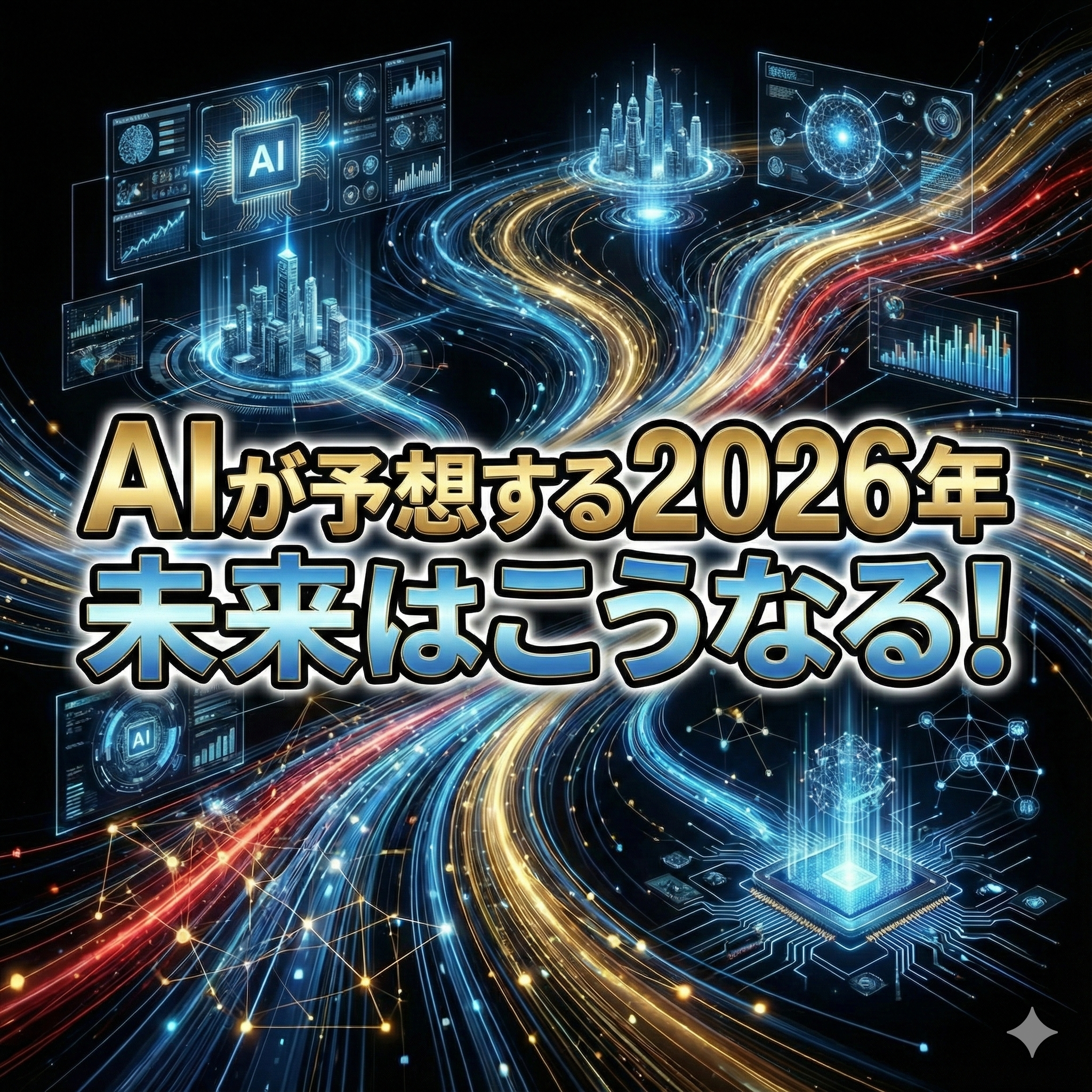 【AIが予想するAIの2026年】AI必須インフラ化へ！３つの連鎖を読み解く