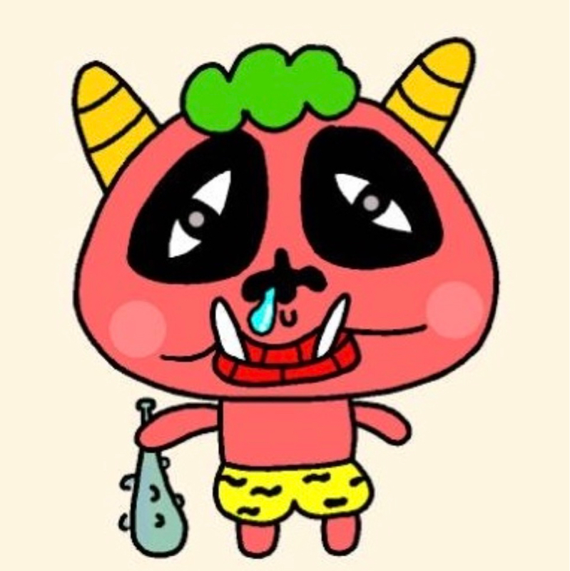 最初は赤鬼🐼だった❣️