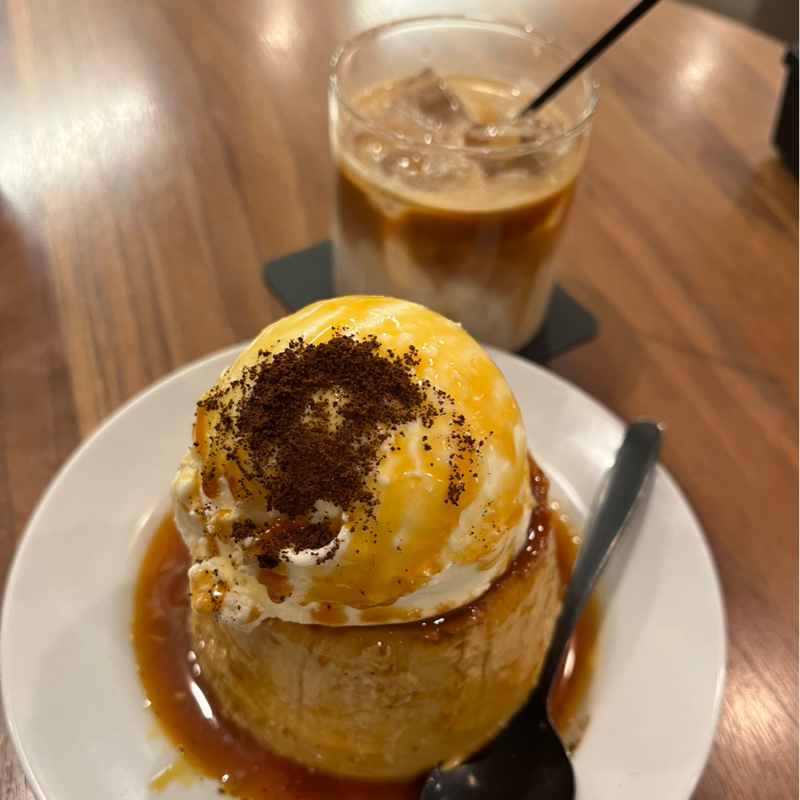 韓国系カフェのプリン