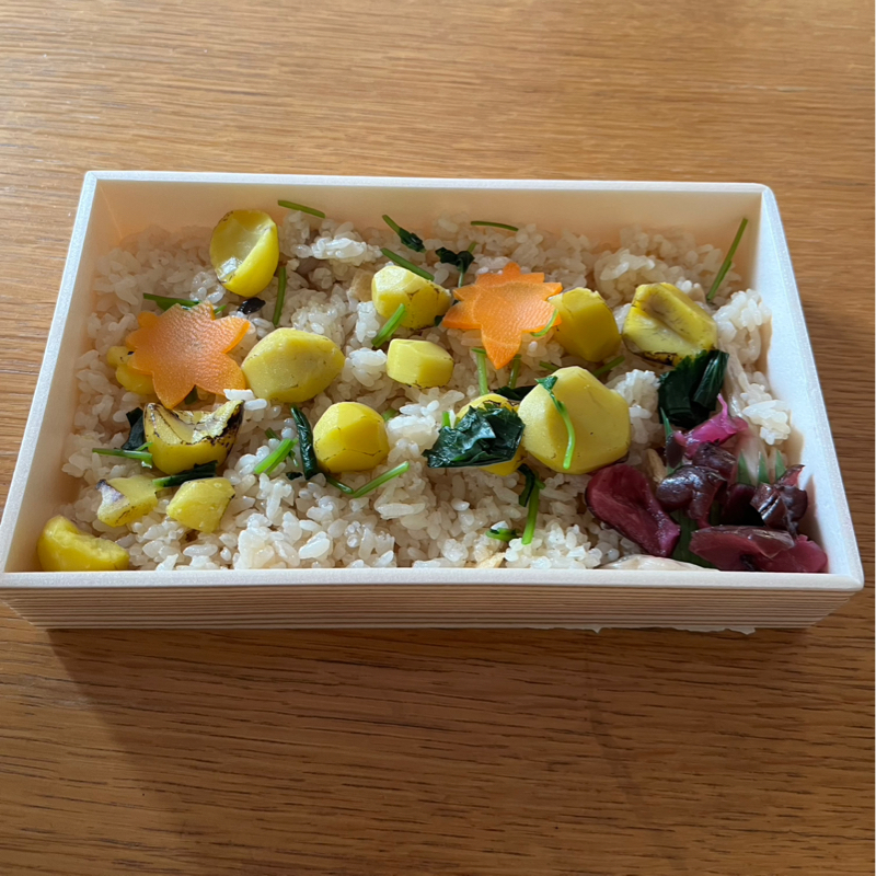 栗ご飯食べました
