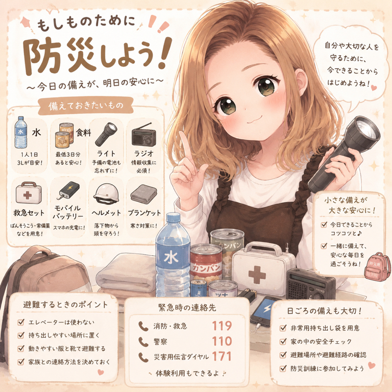 もしものために防災しよう！