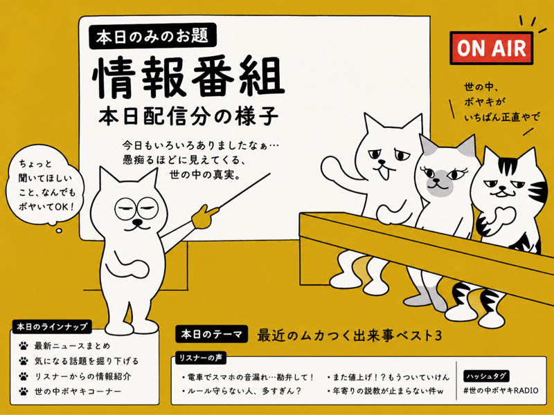 情報番組にボヤキ