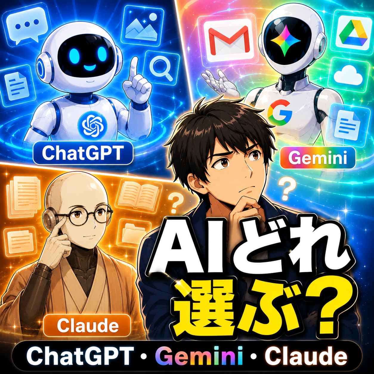 ChatGPT・Gemini・Claude、初心者ならどれ？｜AI知ったか？ラジオ S3-102