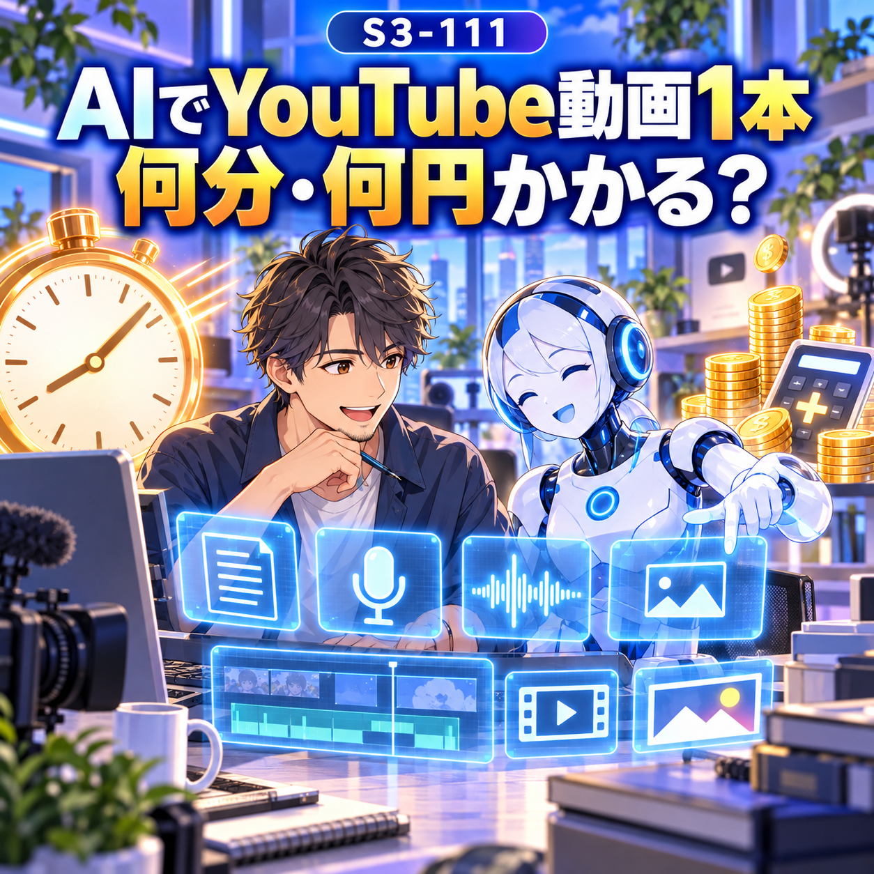 AIでYouTube動画を1本作ると、何分・何円かかる？