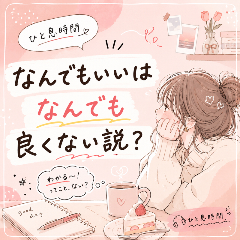 なんでもいいなんでも良くない説？