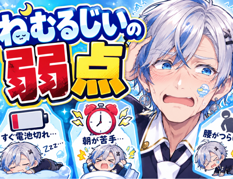 ねむるじぃの人に隠している弱点