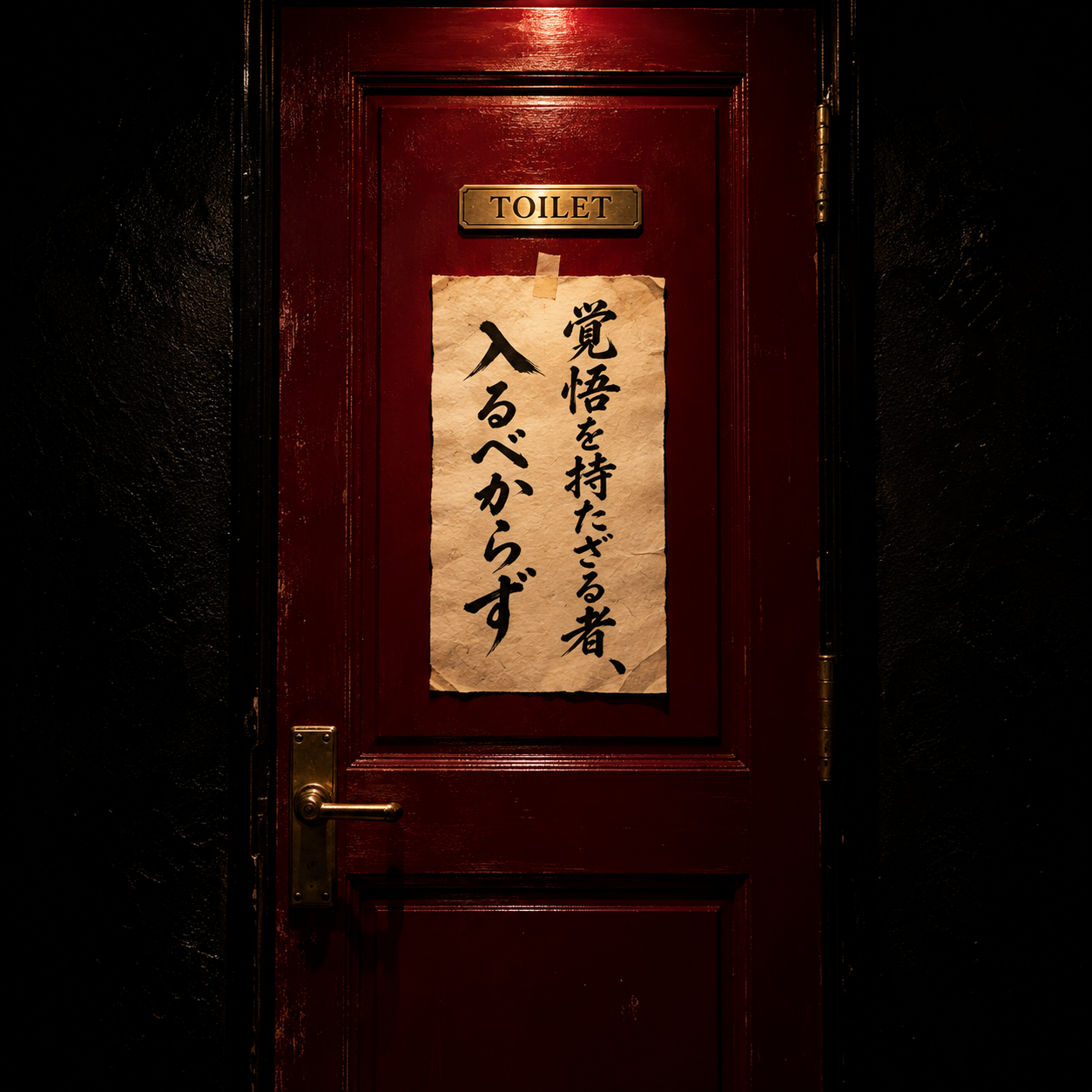 人生で一番覚悟が必要な トイレに入った話