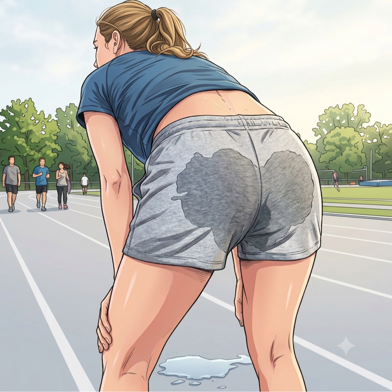 #2497 お尻からの太ももにかけての滝汗