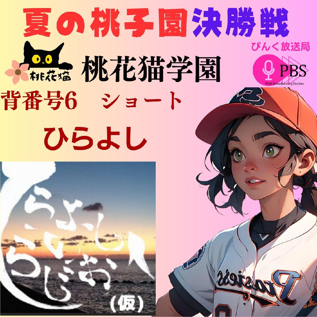 夏の桃子園「桃花猫学園　６ ショート　ひらよし」