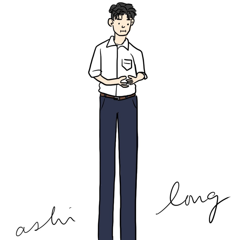 足ロング似顔絵