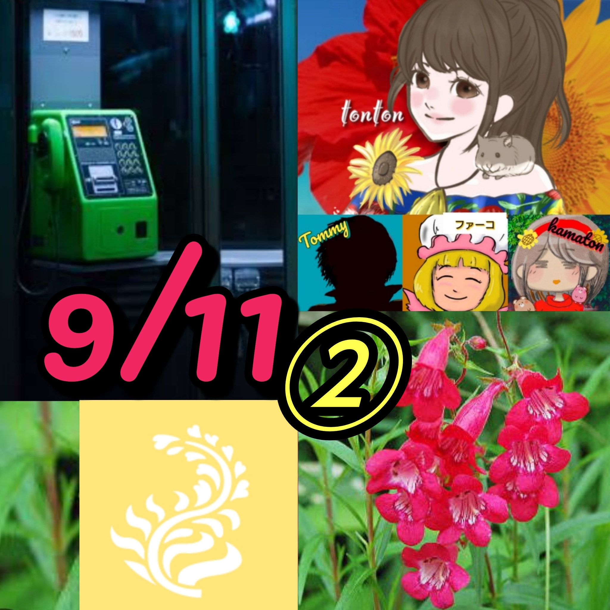 1791 🟨『公衆電話の日』＆花個紋／9月11日のHappyTimeにありがとぅん❣️②