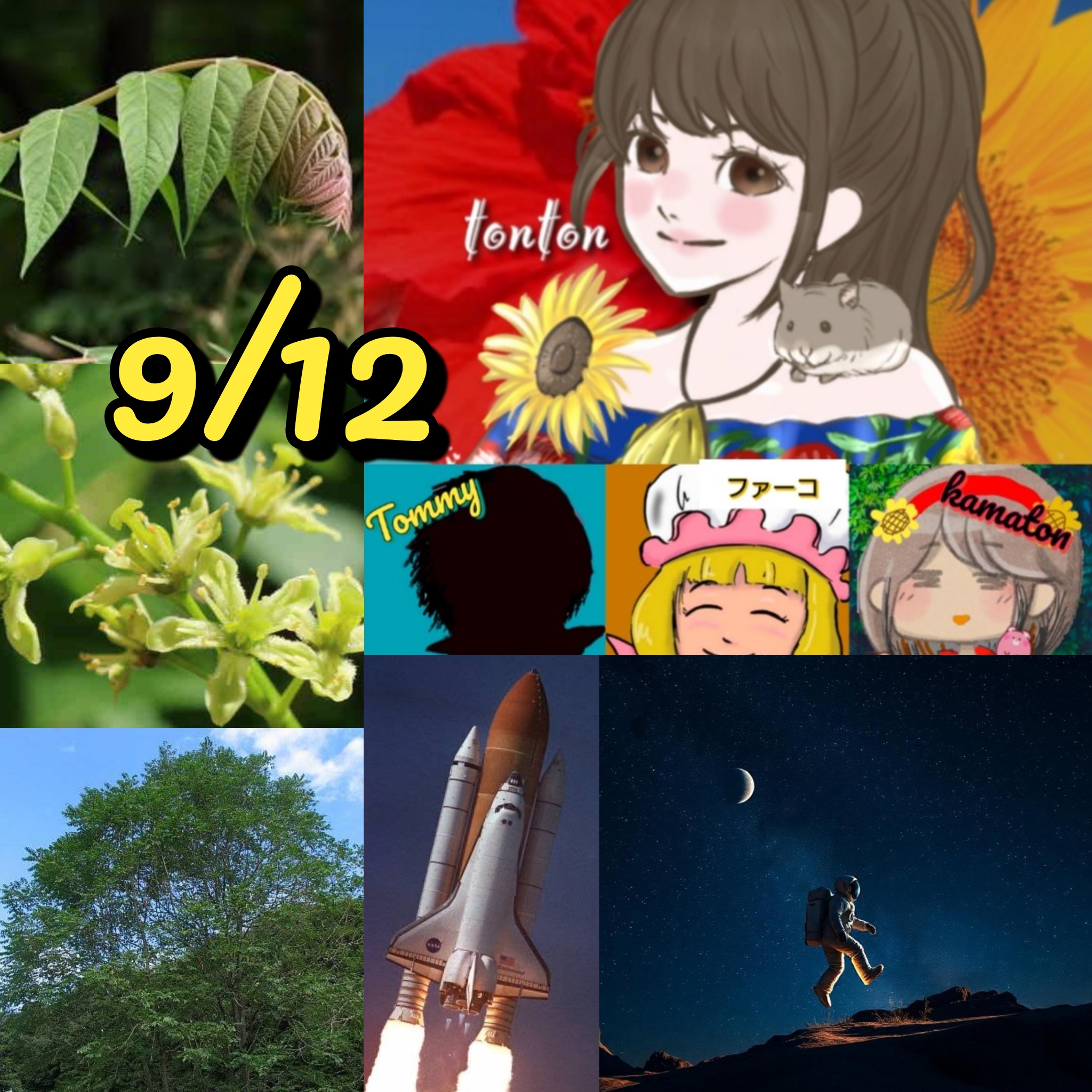 1792🟨9月12日の記念日『宇宙の日』＆誕生日の木／HappyTimeにありがとぅん❣️①