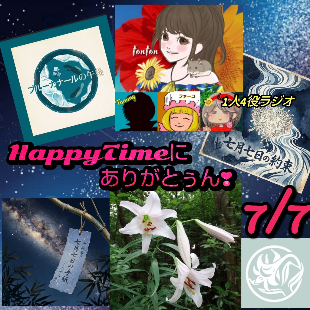 1875 🟩②📀🎋『七夕ソング』と花個紋／HappyTimeにありがとぅん❣️