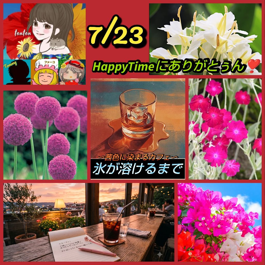1894 💿『氷が溶けるまで〜茜色に染まるカフェ〜』／HappyTimeにありがとぅん❣️
