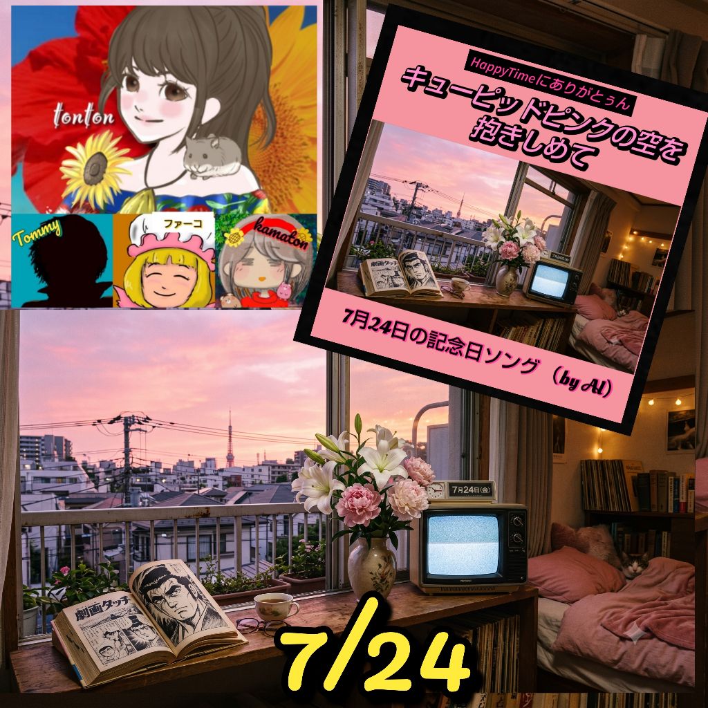 1896📀『キューピッドピンクの空を抱きしめて』／7月24日のHappyTimeにありがとぅん❣️