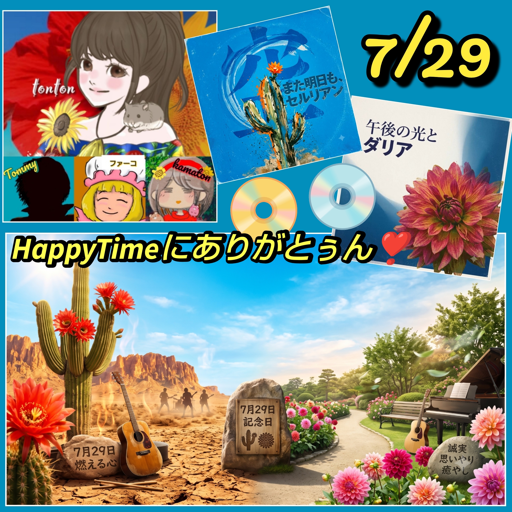 1901 📀🌵燃える心と癒やしの記念日ソング／1人4役ラジオ