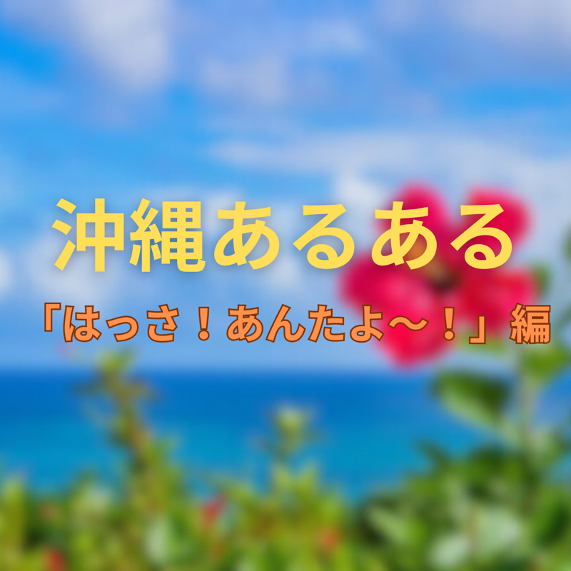 沖縄あるある！〜「はっさ！あんたよ〜！」編〜