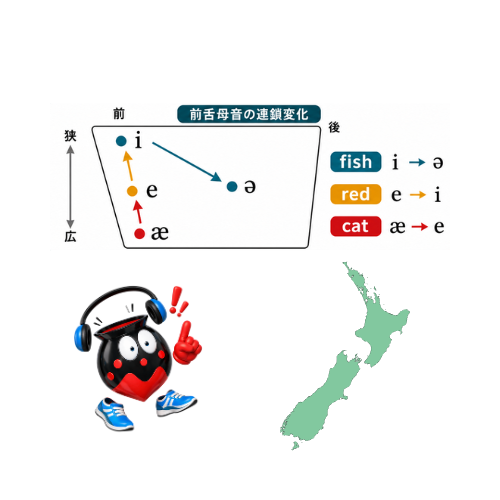 #884 大母音推移の“その後”はニュージーランドで起きている？