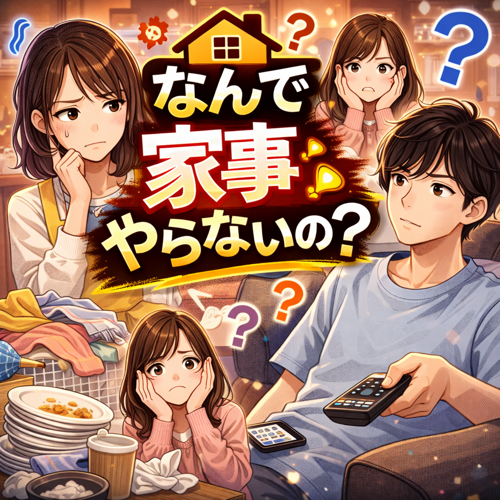 【不満】なんで旦那は家事やらないの？？？