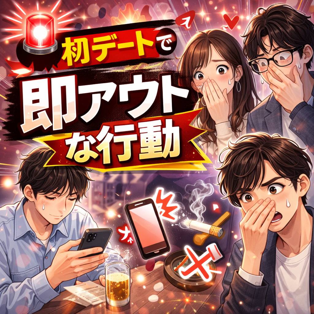 初デートでこれは無理！NG行動はこれだ！！！！！
