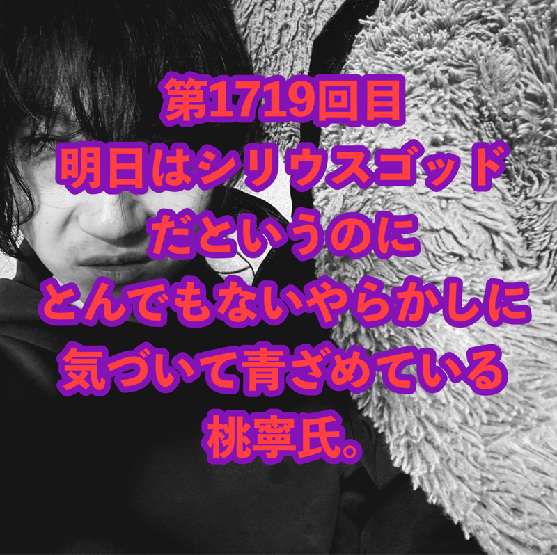 第1719回目 明日はシリウスゴッドだというのにとんでもないやらかしに気づいて青ざめている桃寧氏。