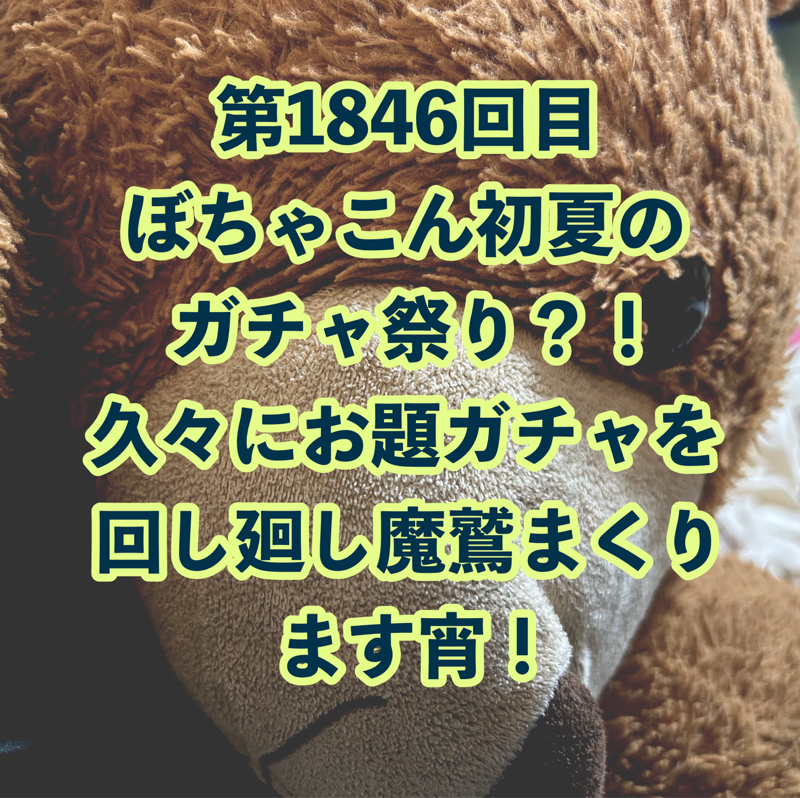 第1846回目 ぼちゃこん初夏のガチャ祭り？！久々にお題ガチャを回し廻し魔鷲まくります宵！