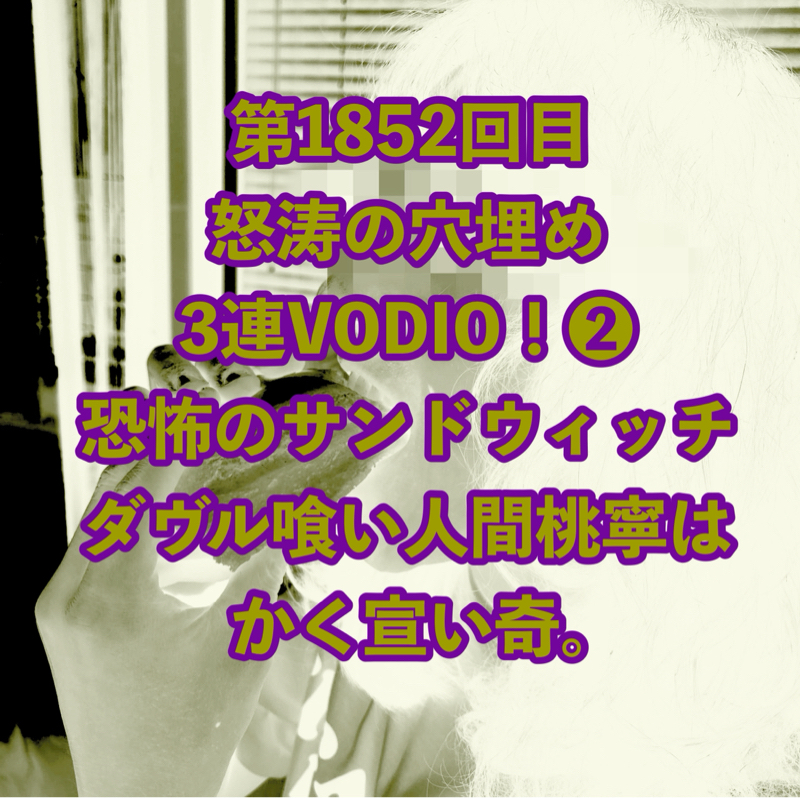 第1852回目 怒涛の穴埋め3連VODIO！❷恐怖のサンドウィッチダヴル喰い人間桃寧はかく宣い奇。