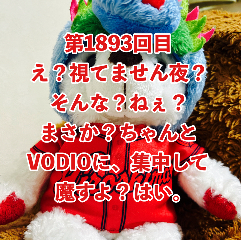 第1893回目 え？視てません夜？そんな？ねぇ？まさか？ちゃんとVODIOに、集中して魔すよ？はい。