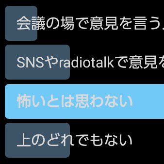 回答ありがとう！意見を言うのが怖いってのもあるかもね