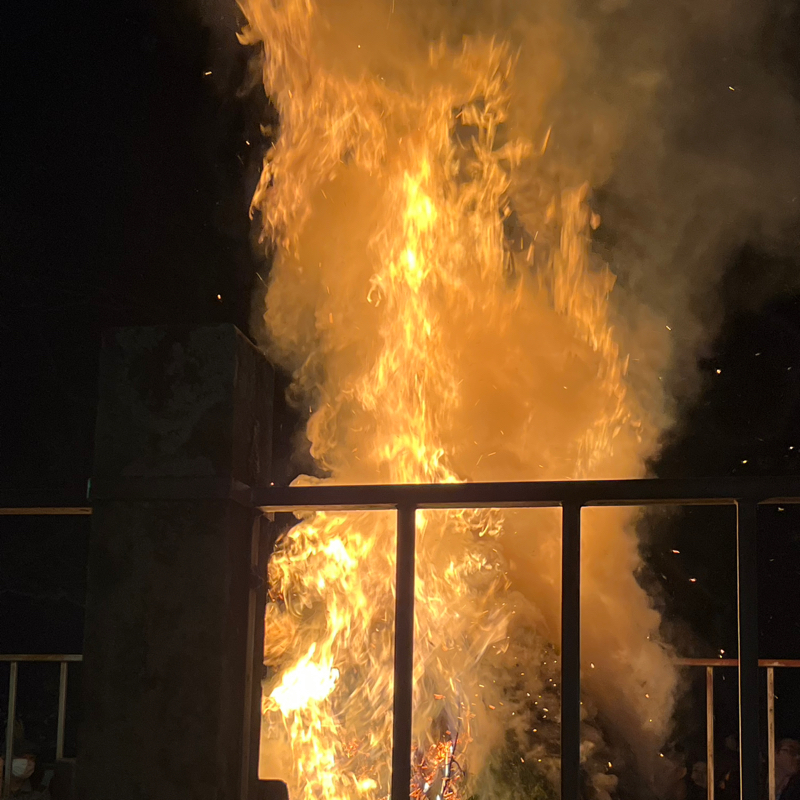 お祭りの火渡り前　ASMR