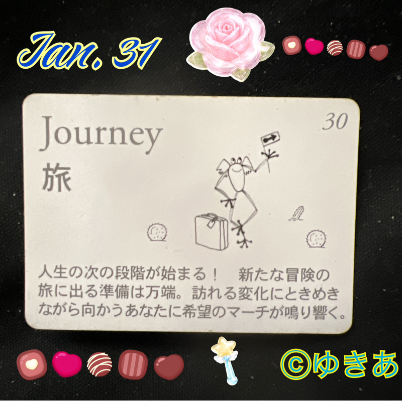 本日のカエル🐸カード　旅
