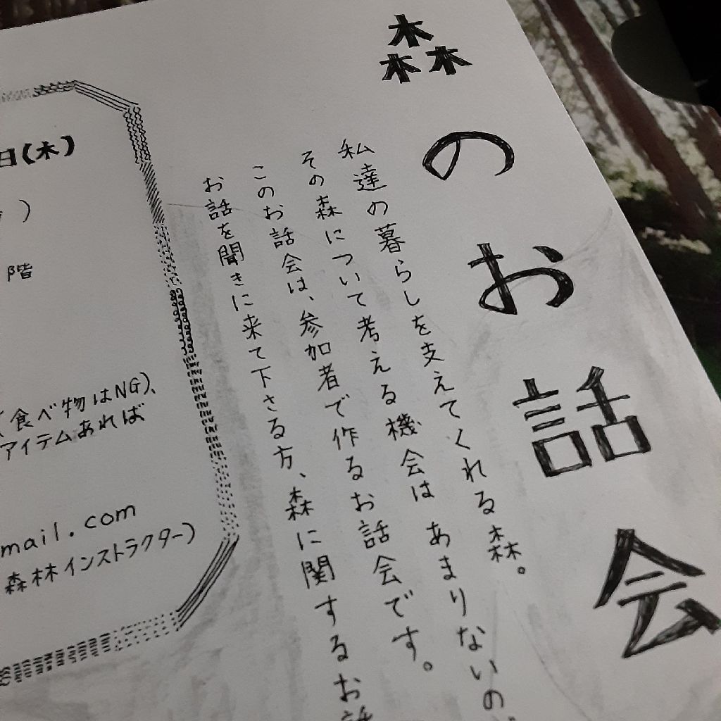 No.493　森のお話会のチラシを作ったよ‼️