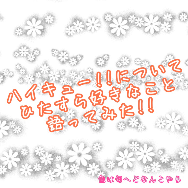ハイキュー!! についてひたすら好きなこと語ってみた #1