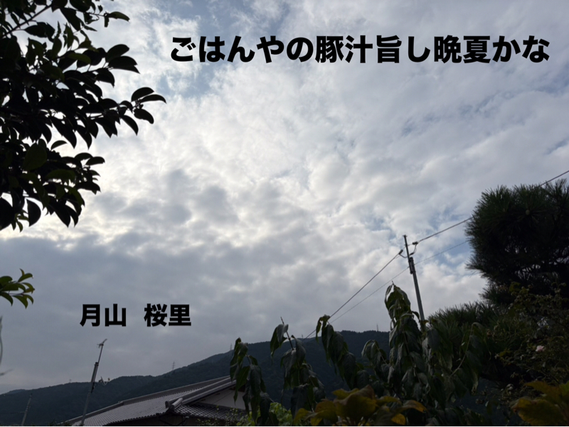 晩夏です、、短歌と俳句
