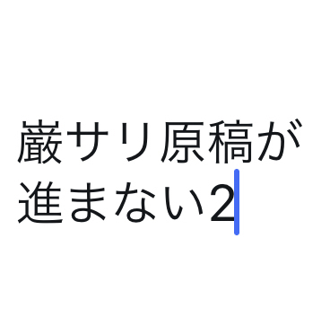 巌サリ原稿が進まない2
