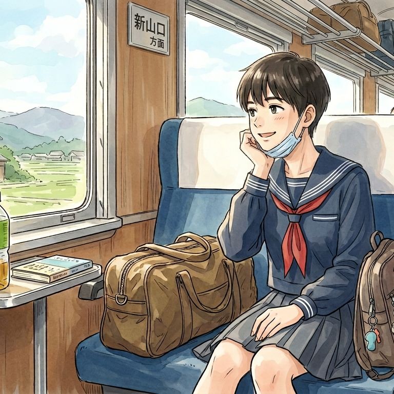 セーラー服で帰省中