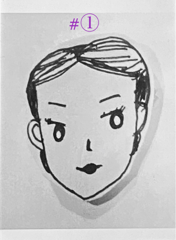 ベージュ色の車の中から。