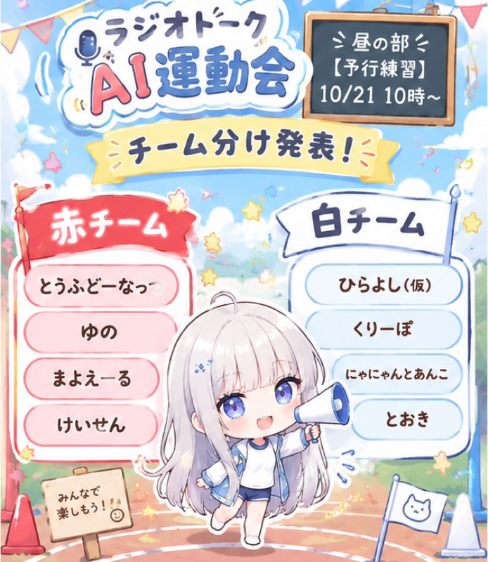 【ラジオトーク運動会】昼の部メンバー紹介！