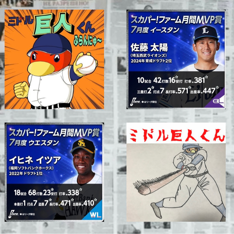 2025.08.14 【スカパー!ファーム月間MVP賞 7月度】