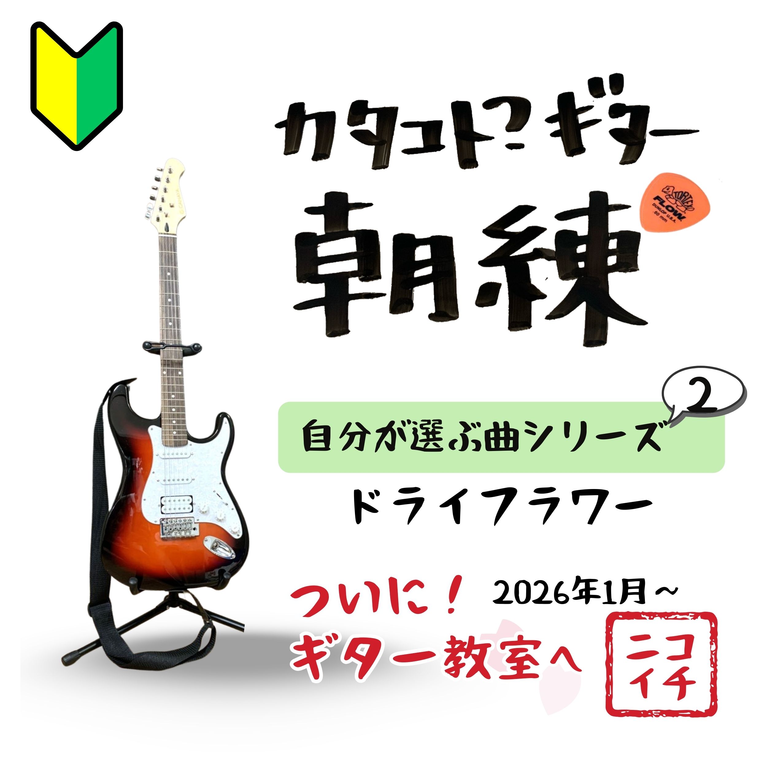 （自主練）超初心者の弾き語りドライフラワー