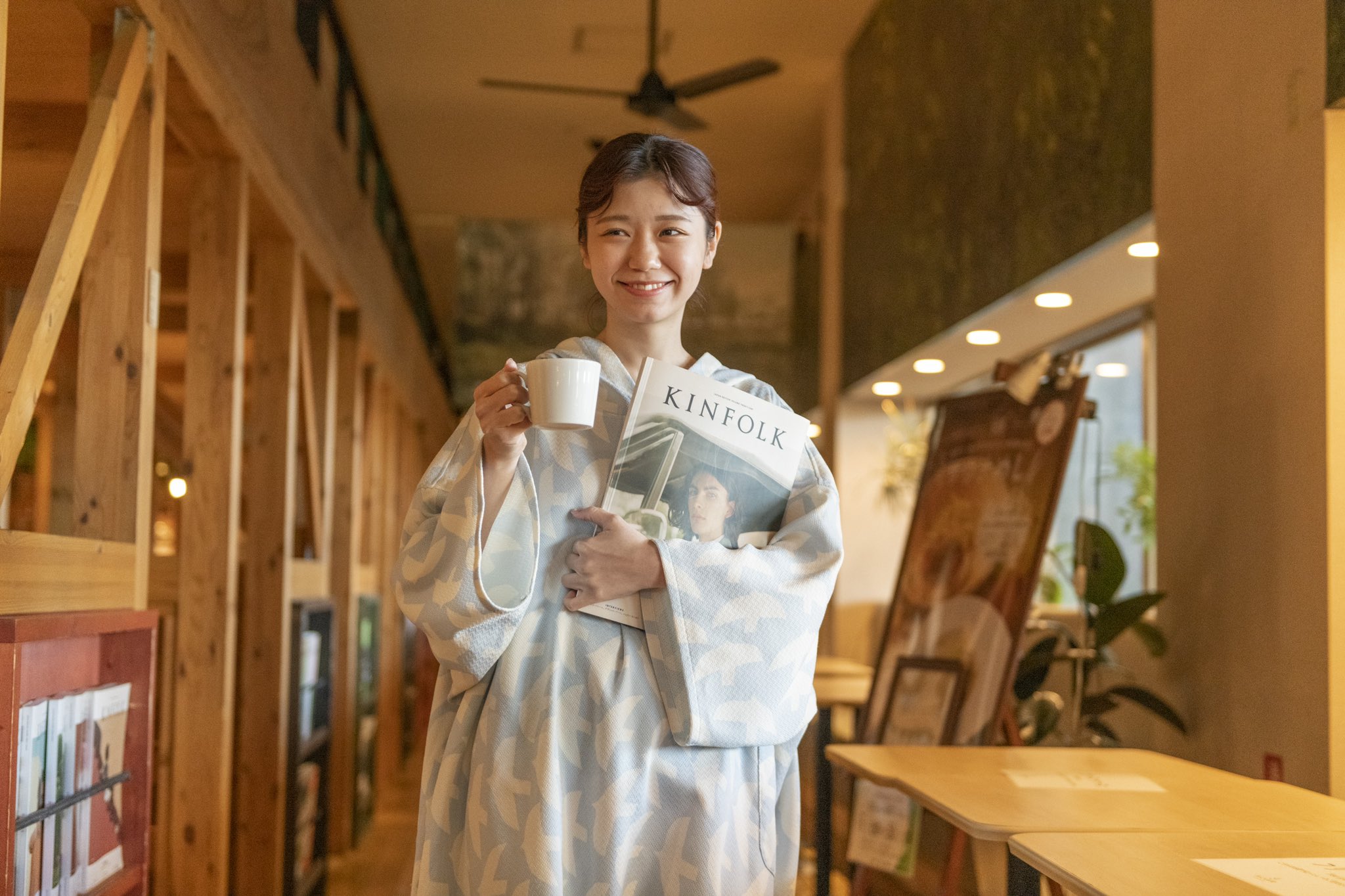【希少】おふろcafé utatane 旧館内着 ポンチョ フリーサイズ おふろcafe utataneの館内着がスゴい！【月刊サウナ vol.57 記事深堀り