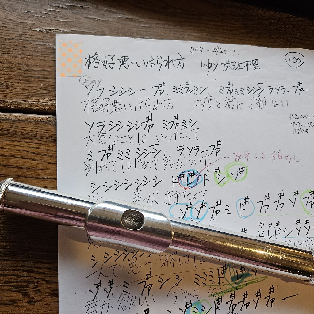 第1397回　フルートで大江千里さんの「格好悪いふられ方」