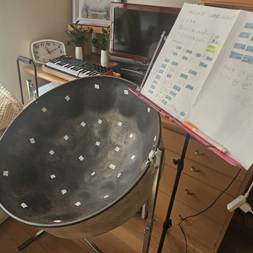 第1446回　スチール・パン家での練習3日目