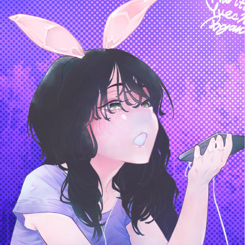 紫ウサギ