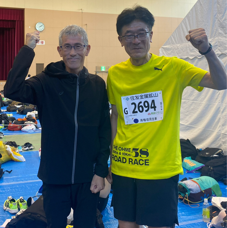 朝ラン14℃。もはや大親友となった二人の長野マラソンに賭ける熱い思いと綿密なレースプラン。#1828