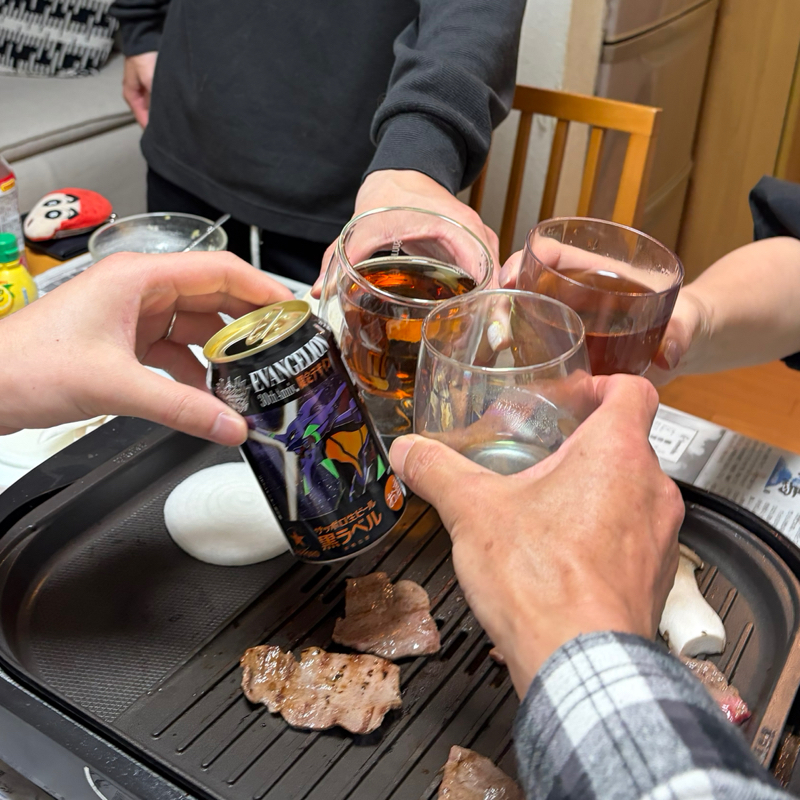 朝ラン13℃。下降線のγ-GPTと実家帰り兄弟と囲む懐かしの食卓とビートルズの前座バンド。#1850