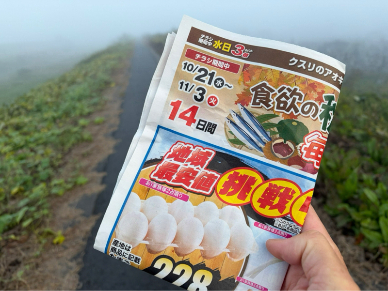 朝ラン17℃。霧が晴れた瞬間に外国人になる男と流れに棹さす秋の地域最安値と物価高対策特集。#2019