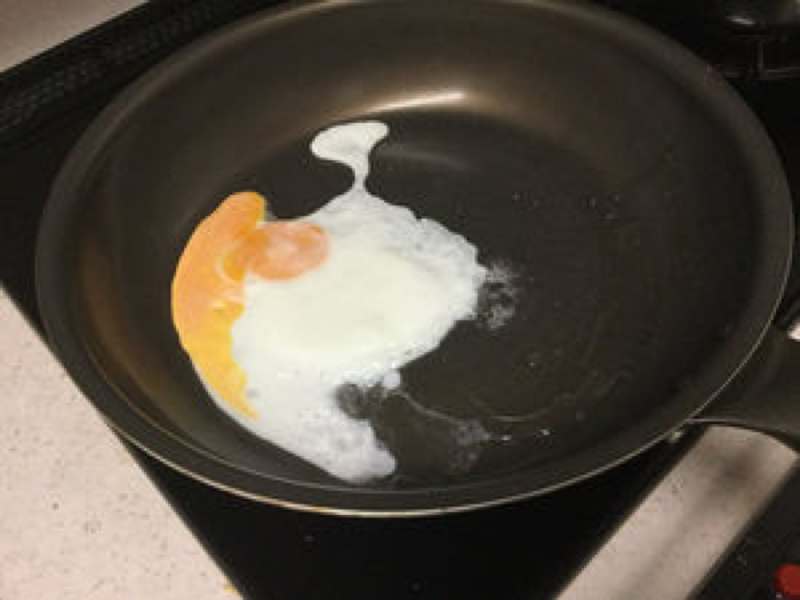 目玉焼きを初めて作る人を応援するだけ。